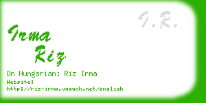 irma riz business card